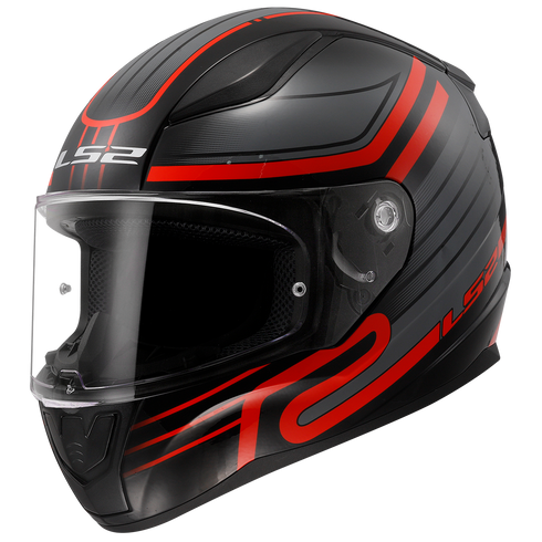 LS2 FF353 Rapid II Circuit Motorcycle Helmet - Black/Red