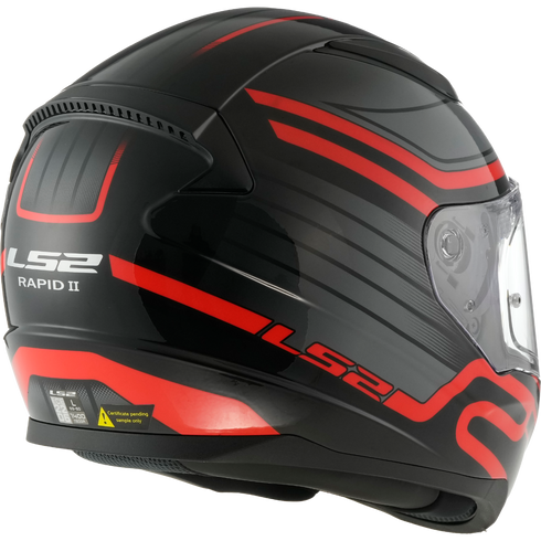 LS2 FF353 Rapid II Circuit Motorcycle Helmet - Black/Red