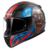 LS2 FF353 Rapid II Motorcycle Helmet - Zombie Black Red