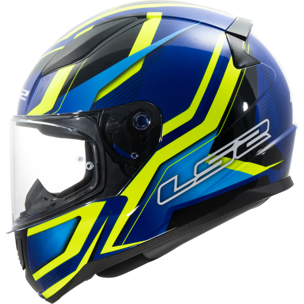 LS2 FF353 Rapid II Flitz Motorcycle Helmet - Blue/Yellow