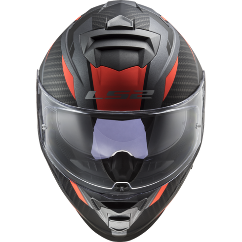LS2 FF800 Storm II Racer Motorcycle Helmet - Matt Titanium Orange
