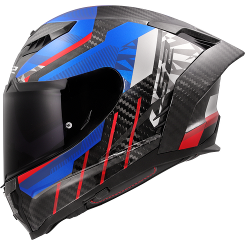 LS2 FF807 Dragon Trax Motorcycle Helmet - Blue/Red