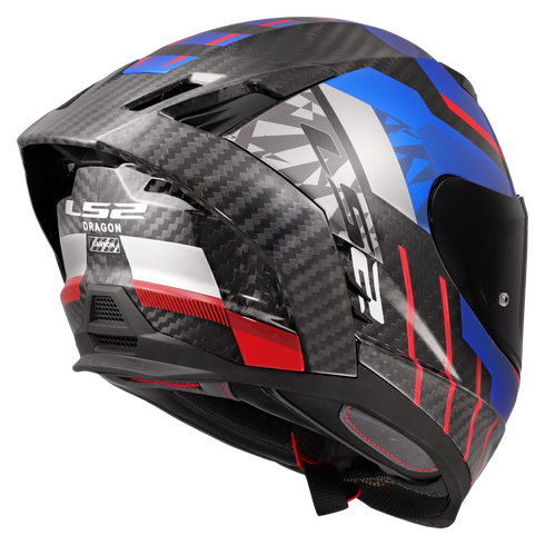 LS2 FF807 Dragon Trax Motorcycle Helmet - Blue/Red