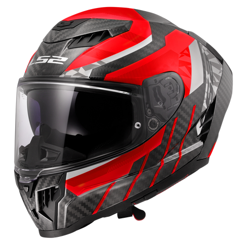LS2 FF807 Dragon Trax Motorcycle Helmet - Red