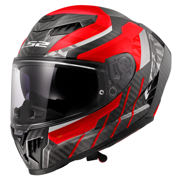 LS2 FF807 Dragon Trax Motorcycle Helmet - Red
