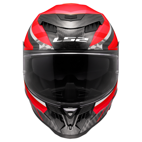 LS2 FF807 Dragon Trax Motorcycle Helmet - Red