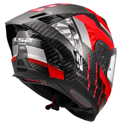 LS2 FF807 Dragon Trax Motorcycle Helmet - Red