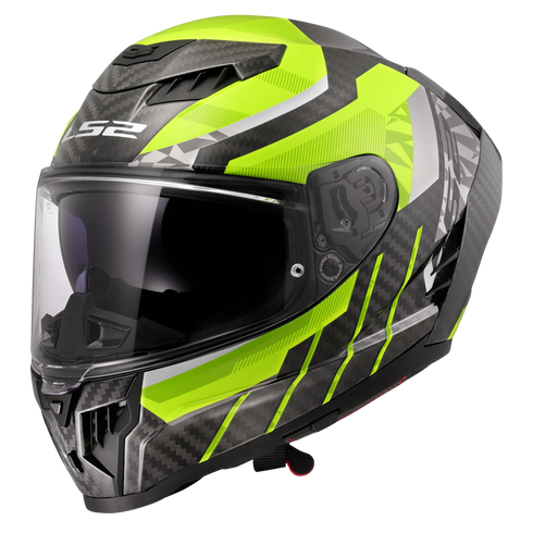 LS2 FF807 Dragon Trax Motorcycle Helmet - Black/Yellow
