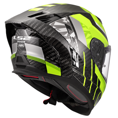 LS2 FF807 Dragon Trax Motorcycle Helmet - Black/Yellow
