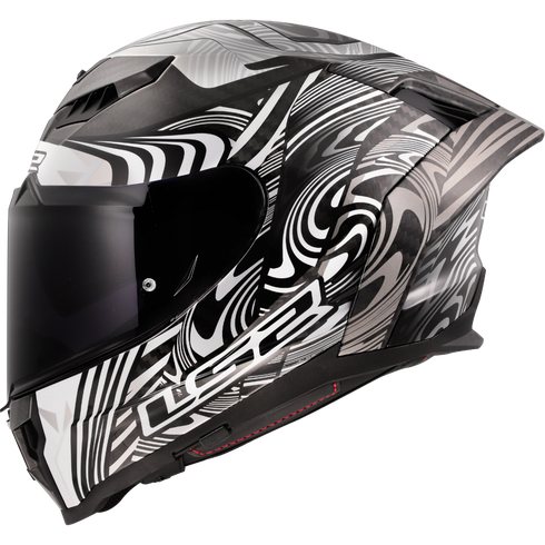 LS2 FF807 Dragon Enthum Motorcycle Helmet - Silver