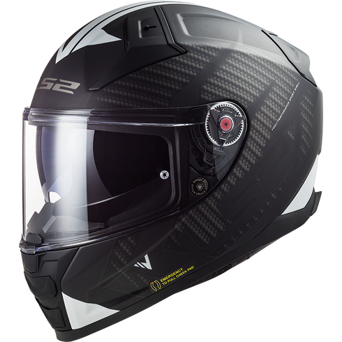 LS2 FF811 Vector II Splitter Motorcycle Helmet - Black/White
