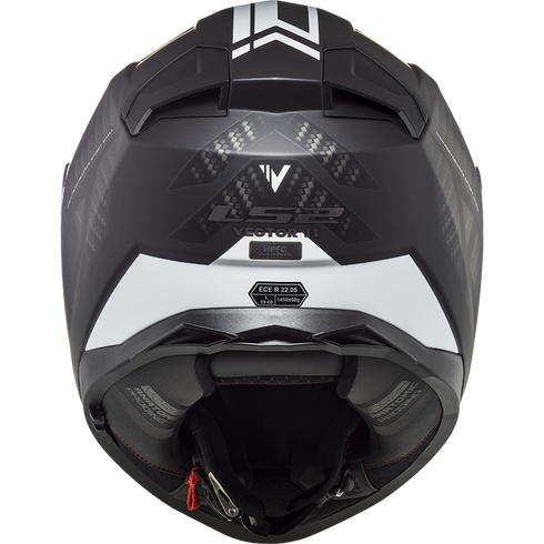 LS2 FF811 Vector II Splitter Motorcycle Helmet - Black/White