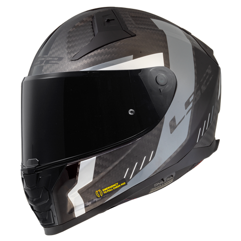 LS2 FF811 Vector II Carbon Grid Motorcycle Helmet - Grey