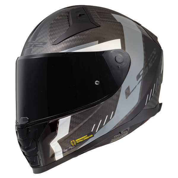 LS2 FF811 Vector II Carbon Grid Motorcycle Helmet - Grey