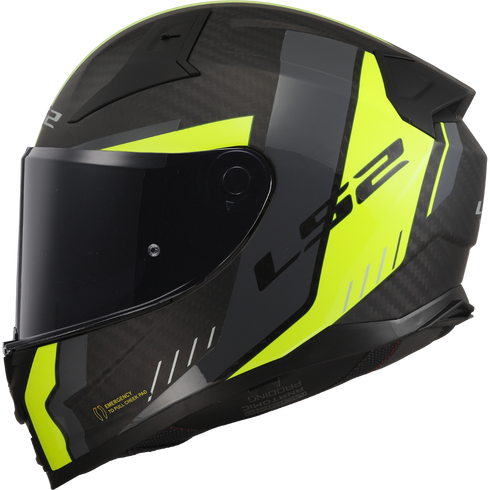 LS2 FF811 Vector II Carbon Grid Motorcycle Helmet - Yellow