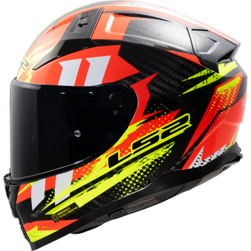 LS2 FF811 Vector II Carbon Tantic Motorcycle Helmet - Red