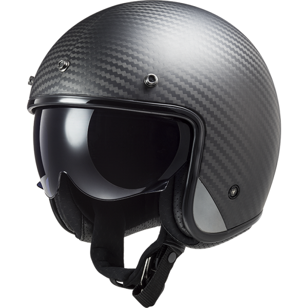 LS2 OF601 Bob II Motorcycle Helmet - Carbon
