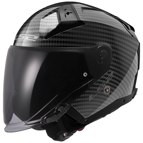 LS2 OF603 Infinity II Motorcycle Helmet - Gloss Carbon