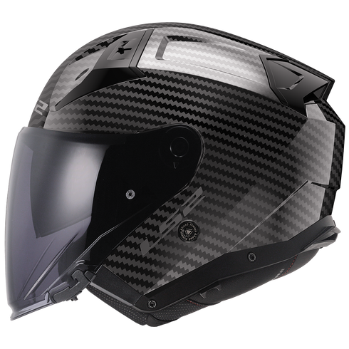 LS2 OF603 Infinity II Motorcycle Helmet - Gloss Carbon
