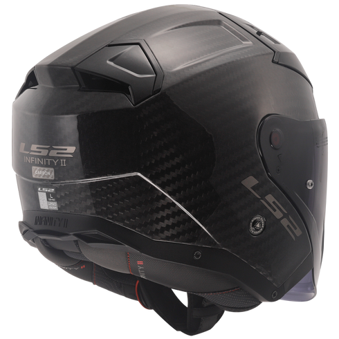 LS2 OF603 Infinity II Motorcycle Helmet - Gloss Carbon