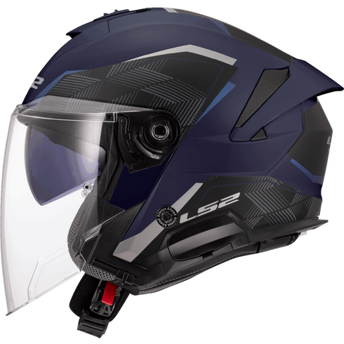 LS2 OF618 Verso II Air Motorcycle Helmet - Navy Blue