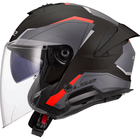 LS2 OF618 Verso II Air Motorcycle Helmet - Black