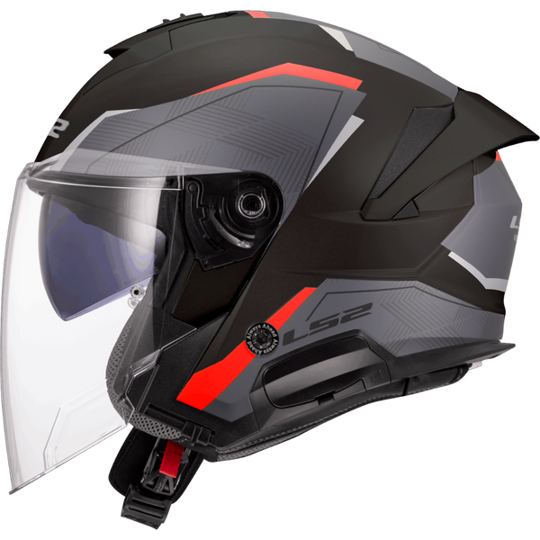LS2 OF618 Verso II Air Motorcycle Helmet - Black