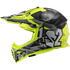 LS2 MX437 Fast II Mini Crusher Motorcycle Helmet - Black/Yellow
