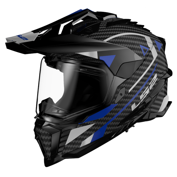 LS2 MX701 Explorer C Adventure Motorcycle Helmet - Blue