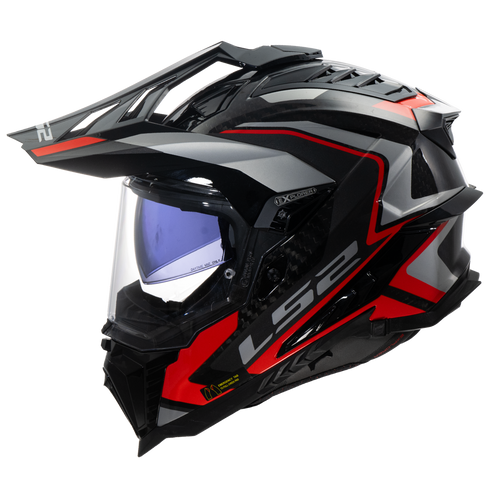 LS2 MX701 Explorer C Frontier II Motorcycle Helmet - Red