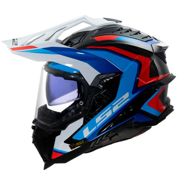 LS2 MX701 Explorer C Frontier II Motorcycle Helmet - White/Blue