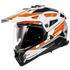LS2 MX702 Pioneer II Namib Motorcycle Helmet - White/Orange