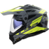 LS2 MX702 Pioneer II Namib Motorcycle Helmet - Matt Grey H-V Yellow