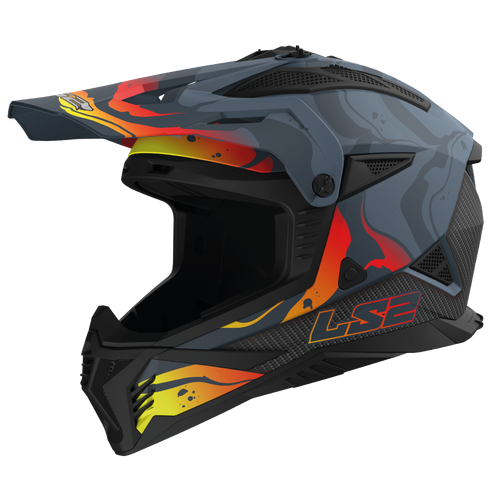 LS2 MX708 FAST II Motorcycle Helmet - Wash Matt Dark Grey