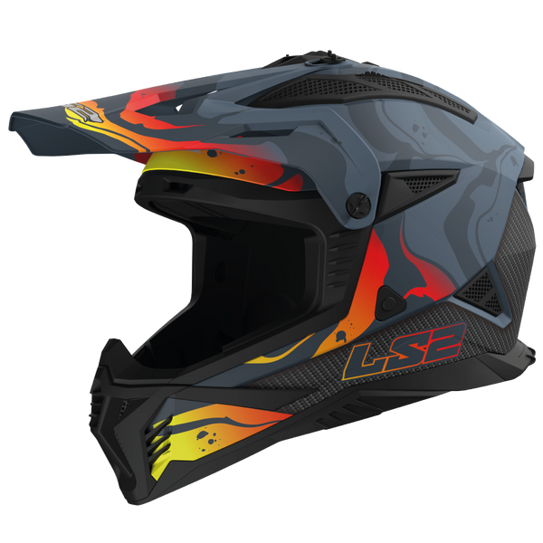 LS2 MX708 FAST II Motorcycle Helmet - Wash Matt Dark Grey