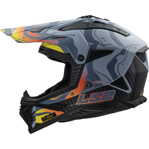 LS2 MX708 FAST II Motorcycle Helmet - Wash Matt Dark Grey