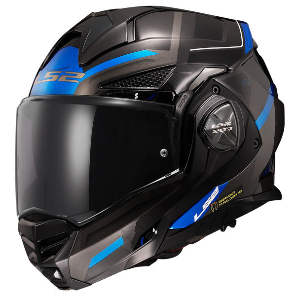 LS2 FF901 Advant X Spectrum Motocycle Helmet - Black Titanim Blue