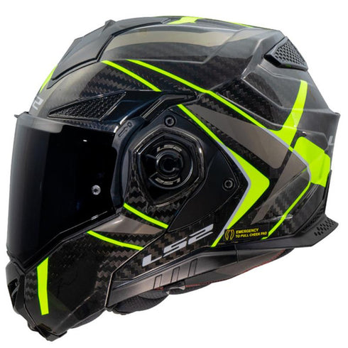 LS2 FF901 Advant X C Future II Motocycle Helmet - H-V Yellow