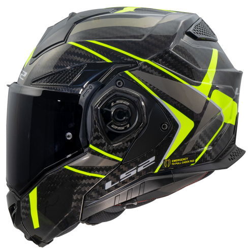LS2 FF901 Advant X C Future II Motocycle Helmet - H-V Yellow