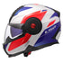 LS2 FF902 Scope II Duria Motorcycle Helmet - White/Blue/Red