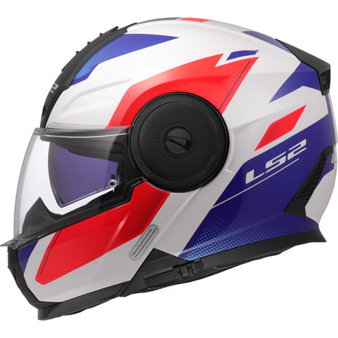 LS2 FF902 Scope II Duria Motorcycle Helmet - White/Blue/Red