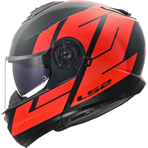 LS2 FF908 Strobe II Code Motorcycle Helmet - Black/Red