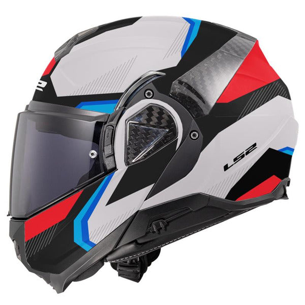 LS2 FF910 Advant II Triple Motorcycle Helmet - White/Blue/Red