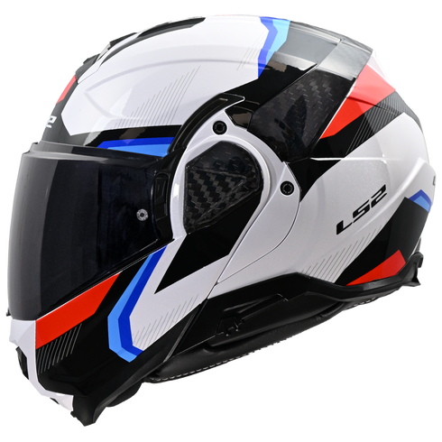 LS2 FF910 Advant II Triple Motorcycle Helmet - White/Blue/Red