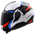 LS2 FF910 Advant II Triple Motorcycle Helmet - White/Blue/Red