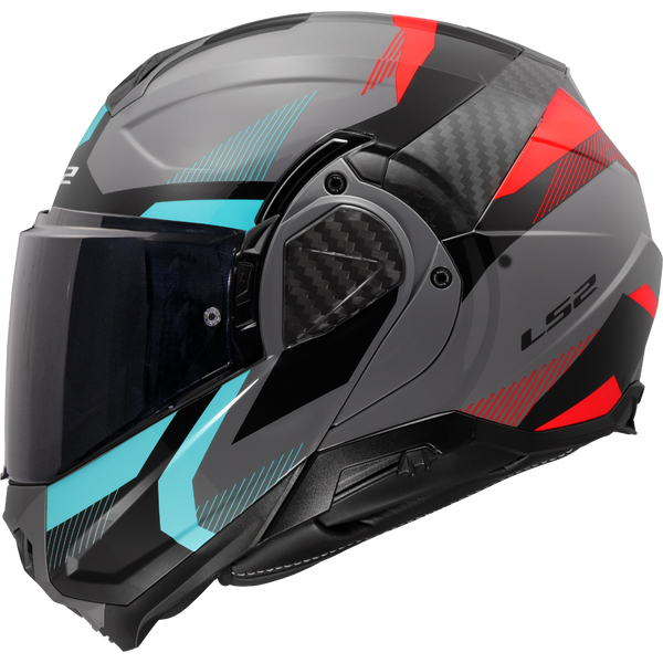 LS2 FF910 Advant II Triple Motorcycle Helmet - Nardo Grey/Blue/Red