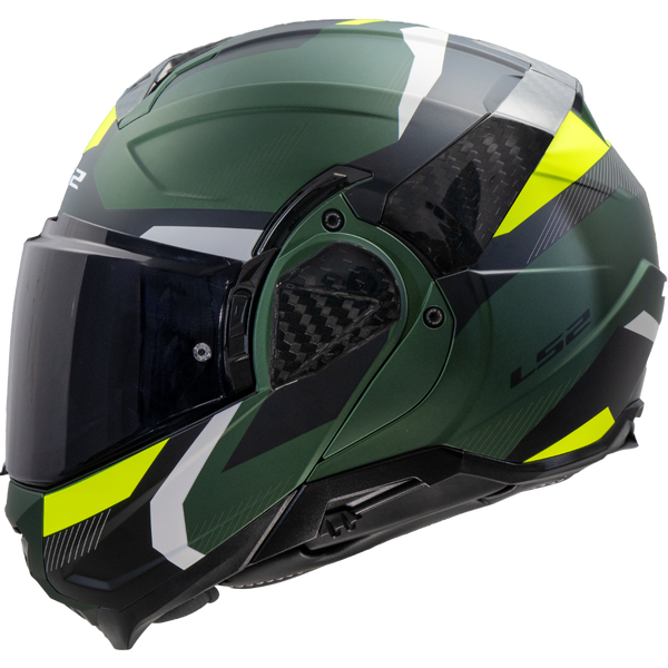 LS2 FF910 Advant II Triple Motorcycle Helmet - Olive
