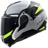 LS2 FF910 Advant II Triple Motorcycle Helmet - Light Grey H-V Yellow