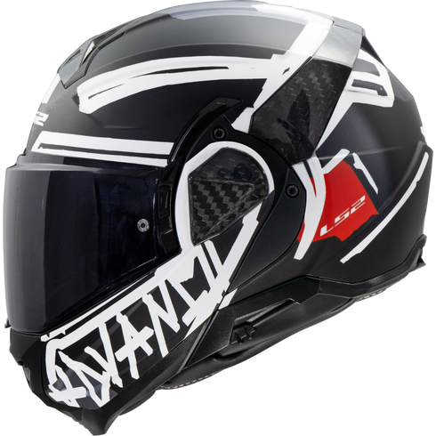 LS2 FF910 Advant II Tape Motorcycle Helmet - Black