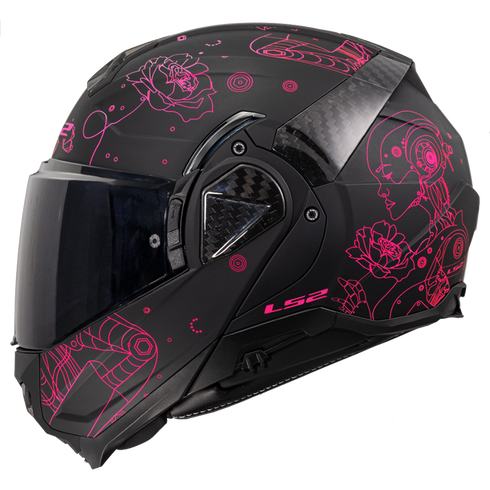 LS2 FF910 Advant II Sophia Motorcycle Helmet - Black/Pink